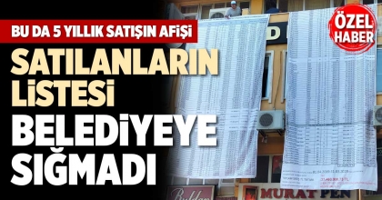 BU DA 5 YILLIK SATIŞIN AFİŞİ