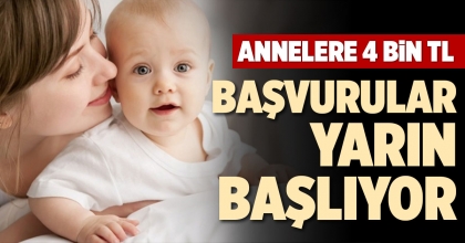 BÜYÜKŞEHİRDEN ANNELERE 4 BİN TL