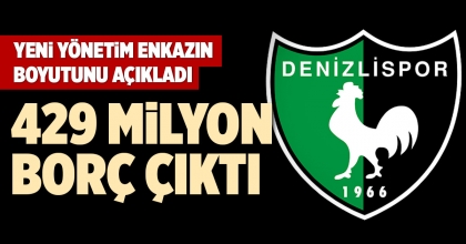 DENİZLİSPOR'DA 429 MİLYON  BORÇ ÇIKTI