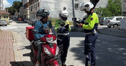 MANİSA'DA JANDARMADAN MOTOSİKLET DENETİMİ