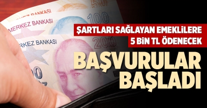 ŞARTLARI SAĞLAYAN EMEKLİLERE 5 BİN TL ÖDENECEK