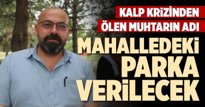 MAHALLEDEKİ PARKA VERİLECEK