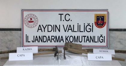 KAÇAK TARİHİ ESER KAZISINA SUÇÜSTÜ: 5 ŞÜPHELİ YAKALANDI