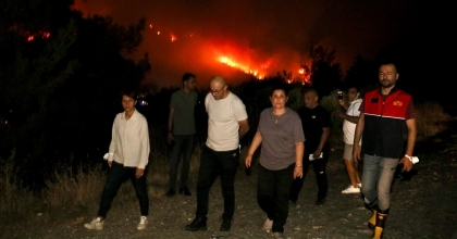 BAŞKAN ÇERÇİOĞLU, YANGIN BÖLGESİNDE İNCELEMELERDE BULUNDU  