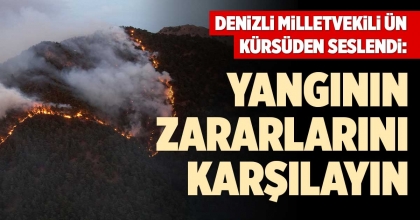 DENİZLİ MİLLETVEKİLİ ÜN KÜRSÜDEN SESLENDİ: YANGININ ZARARLARINI KARŞILAYIN