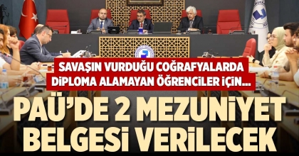 PAÜ’DE 2 MEZUNİYET BELGESİ VERİLECEK