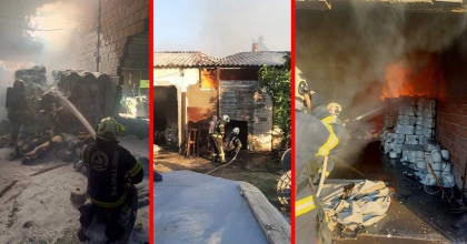 DOKUMA ATÖLYESİNDE YANGIN