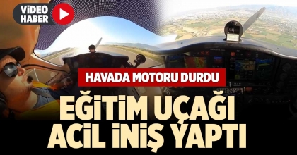 EĞİTİM UÇAĞI ACİL İNİŞ YAPTI
