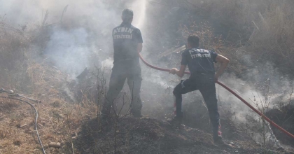 İTFAİYENİN HIZLI MÜDAHALESİ ANTİK KENTE ULAŞMASINI ÖNLEDİ  