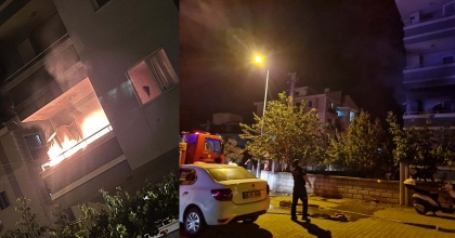 MENTEŞE'DE BALKONDA ÇIKAN YANGIN KORKUTTU  