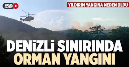 DENİZLİ SINIRINDA ORMAN YANGINI