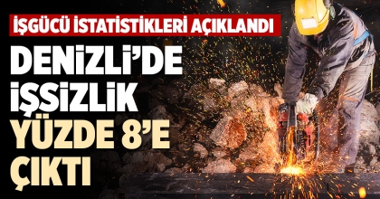 DENİZLİ’DE İŞSİZLİK YÜZDE 8’E ÇIKTI