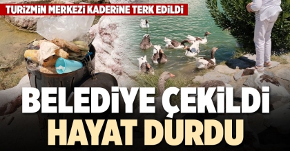 BELEDİYE ÇEKİLDİ, HAYAT DURDU