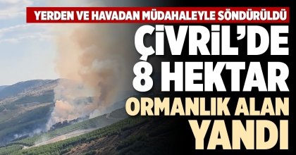 ÇİVRİL’DE 8 HEKTAR ORMANLIK ALAN YANDI