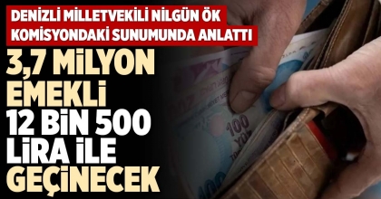 3,7 MİLYON EMEKLİ 12 BİN 500 LİRA İLE GEÇİNECEK