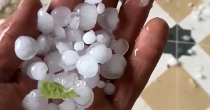 DOLU YAĞIŞI EKİLİ ALANLARA ZARAR VERDİ