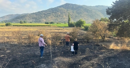 YANGINDA YANAN 500 DEKARLIK ALANDA HASAR TESPİTİ YAPILDI