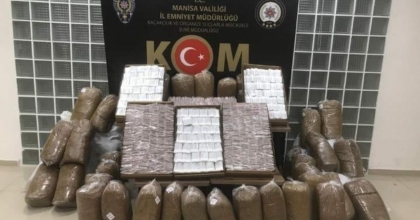 MANİSA’DA ÇOK SAYIDA BANDROLSÜZ TÜTÜN ELE GEÇİRİLDİ