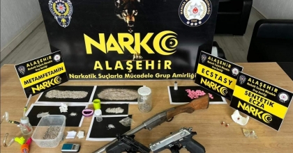 ALAŞEHİR'DE 8 ADRESE EŞ ZAMANLI BASKIN