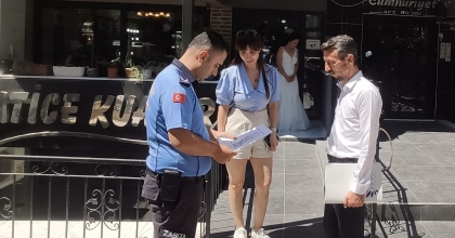 BERBER VE KUAFÖRLERE HAFTA TATİLİ DENETLEMESİ 