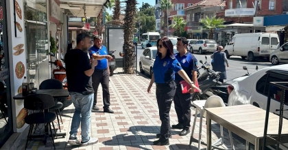 ZABITA EKİPLERİNDEN KALDIRIM VE YOL İŞGALİ DENETİMİ 