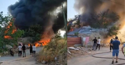 BAHÇEDE ÇIKAN YANGIN 3 EVE SIÇRADI