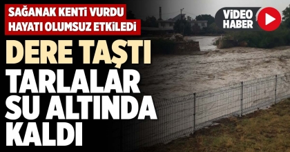 DERE TAŞTI TARLALAR SU ALTINDA KALDI