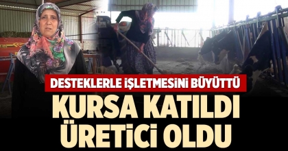 KURSA KATILDI ÜRETİCİ OLDU