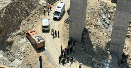 OTOYOL İNŞAATINDA İŞ KAZASI: 1 ÖLÜ  