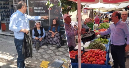 BAŞKAN ORPAK, ESNAFA ÇÖP POŞETİ DAĞITTI 