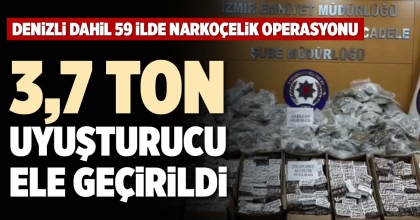3,7 TON UYUŞTURUCU ELE GEÇİRİLDİ