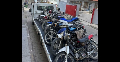 35 MOTOSİKLET TRAFİKTEN MEN EDİLDİ  