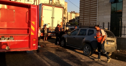 AYDIN’DA SEYİR HALİNDEKİ OTOMOBİL ALEV ALDI  