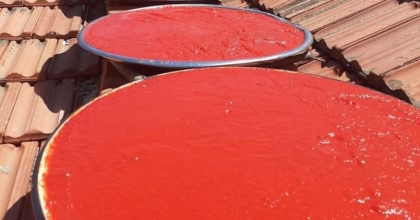 EVLERİN ÇATILARI KIRMIZIYA BÜRÜNDÜ  