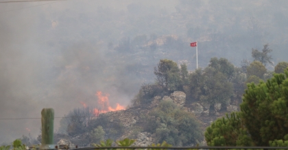 DAĞ TAŞ YANDI, TÜRK BAYRAĞI ALEVLERDEN KORUNDU