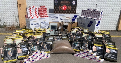 KÜTAHYA’DA 125 BİN 800 ADET MAKARON ELE GEÇİRİLDİ