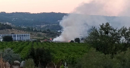 BULDAN’DAKİ MOLOZ SAHASINDA YANGIN ÇIKTI  