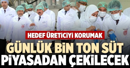 GÜNLÜK BİN TON SÜT PİYASADAN ÇEKİLECEK