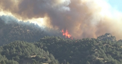 MANİSA'DAKİ ORMAN YANGINI 8 SAATTİR SÜRÜYOR