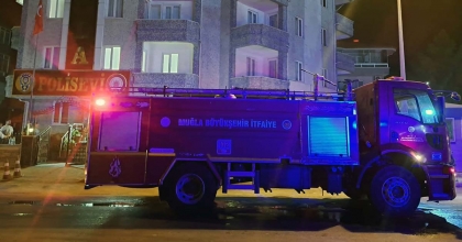 MENTEŞE POLİS EVİNDE YANGIN