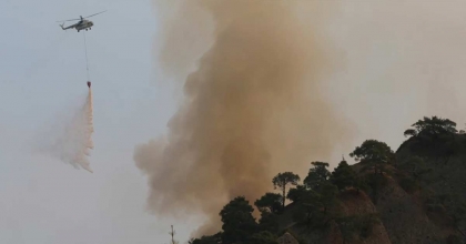 SALİHLİ'DEKİ ORMAN YANGINI DEVAM EDİYOR