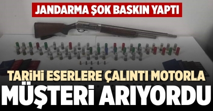 TARİHİ ESERLERE ÇALINTI MOTORLA MÜŞTERİ ARIYORDU