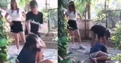 TATİL BELDESİNDE DEHŞETE DÜŞÜREN KIZ KAVGASI