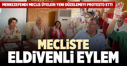 MECLİSTE ELDİVENLİ EYLEM