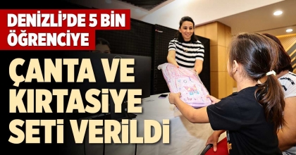 ÇANTA VE KIRTASİYE SETİ VERİLDİ