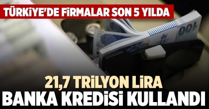 21,7 TRİLYON LİRA BANKA KREDİSİ KULLANDI