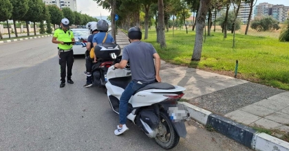 35 MOTOSİKLET TRAFİKTEN MEN EDİLDİ  