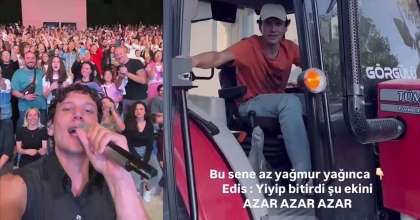 DENİZLİ KONSERİ ÖNCESİ TRAKTÖR KEYFİ
