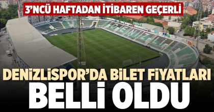 DENİZLİSPOR’DA BİLET FİYATLARI BELLİ OLDU