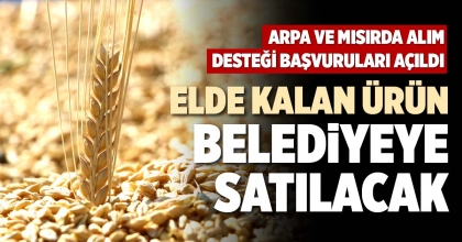 ELDE KALAN ÜRÜN BELEDİYEYE SATILACAK